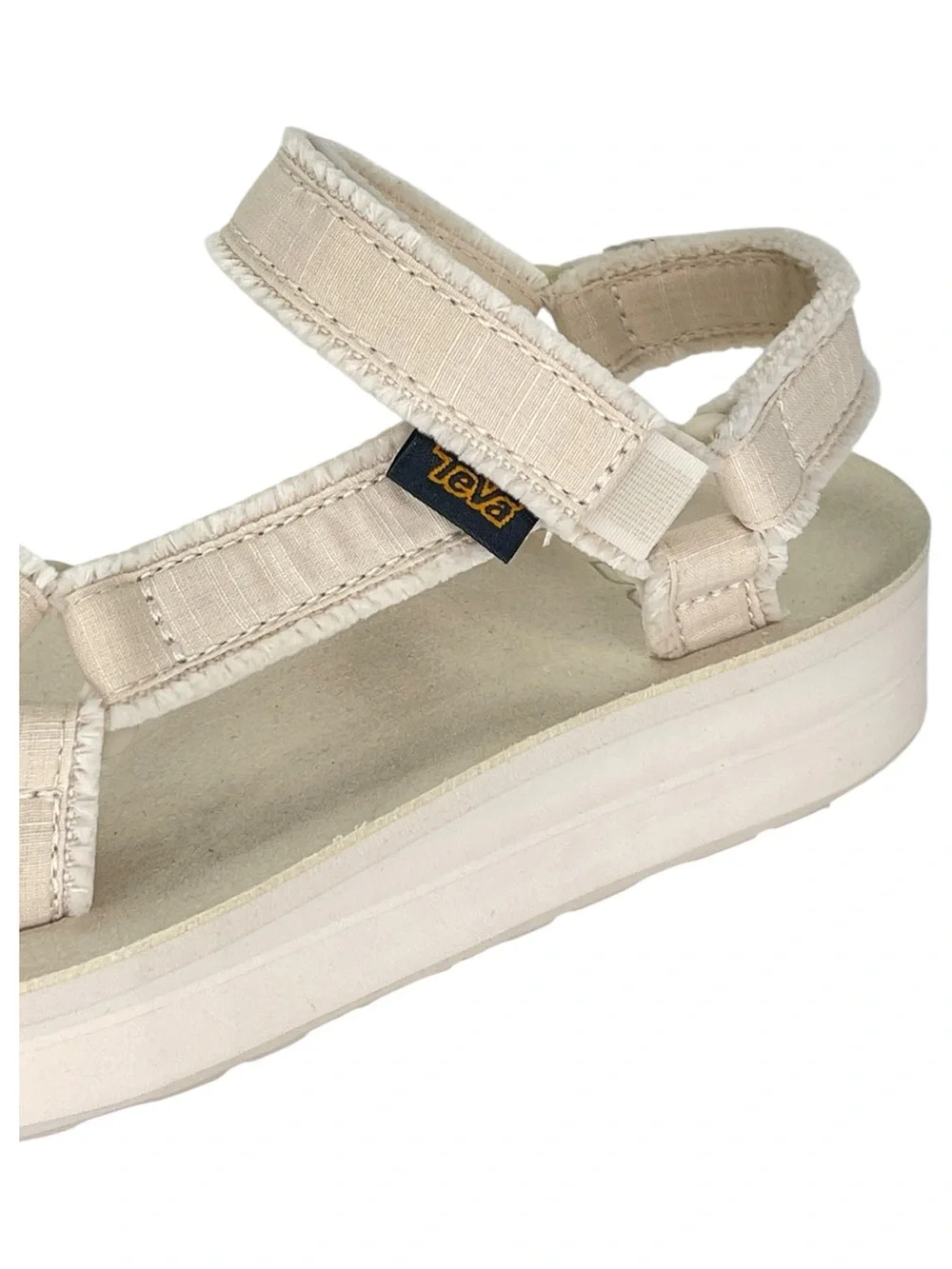 Teva Terragrip Cream Fringe Strappy Womens Sandals Size 5M